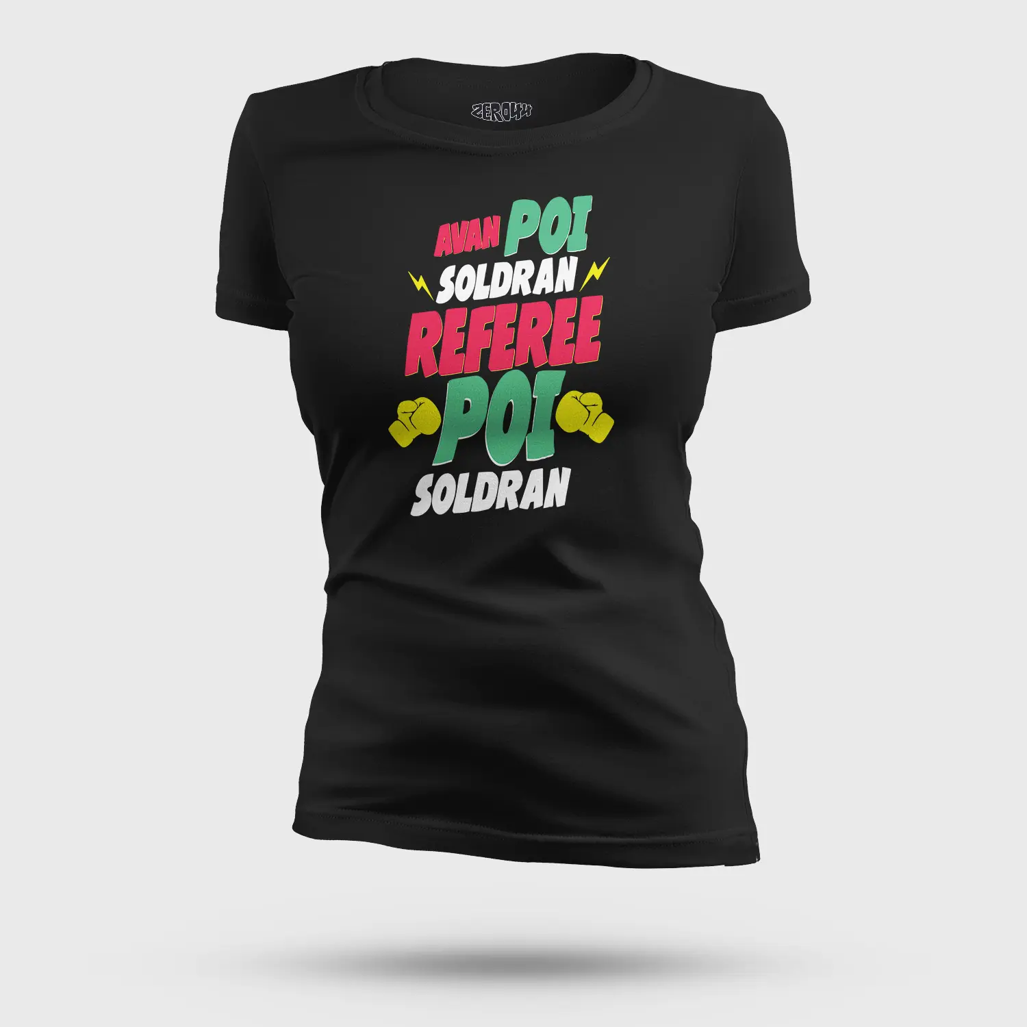 Avan Poi Soldran Referee, Poi Soldran Women's T-Shirt in Black Color