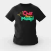 Chill Pannu Maapi Girls Round Neck T-Shirt in Black Color
