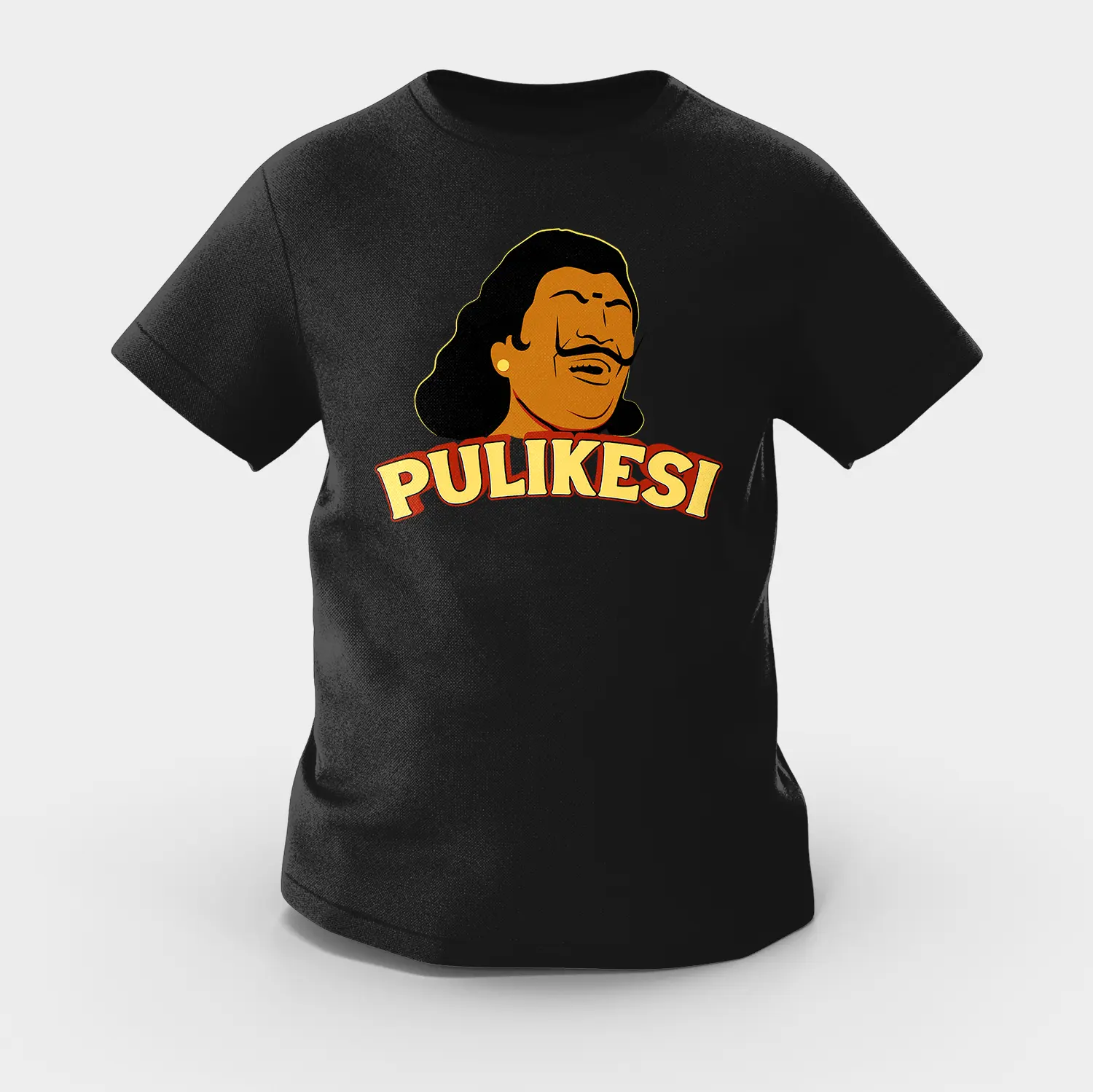 Pulikesi Girls Round Neck T-Shirt in Black Color