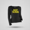 Body Soda Women's Long Sleeve T-Shirt in Black Color