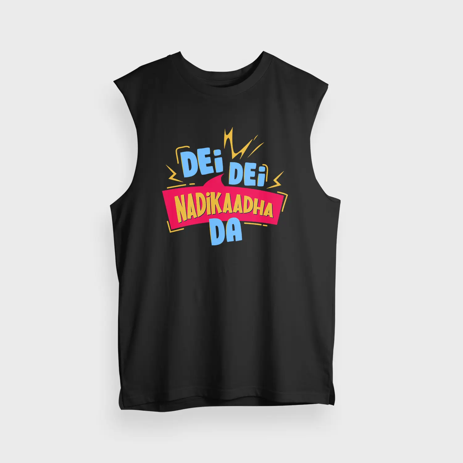 Dei Dei Nadikaadha Da Men/Unisex Tank Top in Black Color