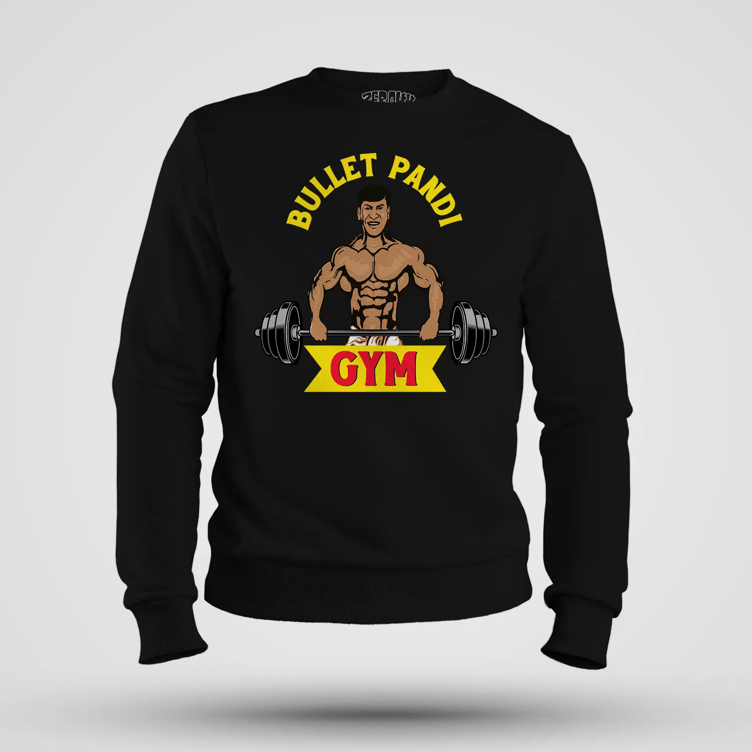Bullet Pandi Gym Men/Unisex Sweatshirt in Black Color