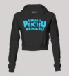 Asingama Pochu Kumaru Women's Crop Hoodies in Black Color
