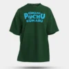 Asingama Pochu Kumaru Men/Unisex Oversized T-Shirt in Bottle Green Color