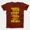 Naanga Triples Povom Four Povom, Adha Kekka Neenga Yaaru Men/Unisex T-Shirt in Brick Red Color