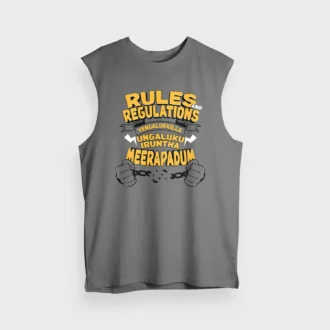 Rules And Regulations Yengalukkilla, Ungaluku Iruntha Meerapadum Men/Unisex Tank Top in Charcoal Melange Color