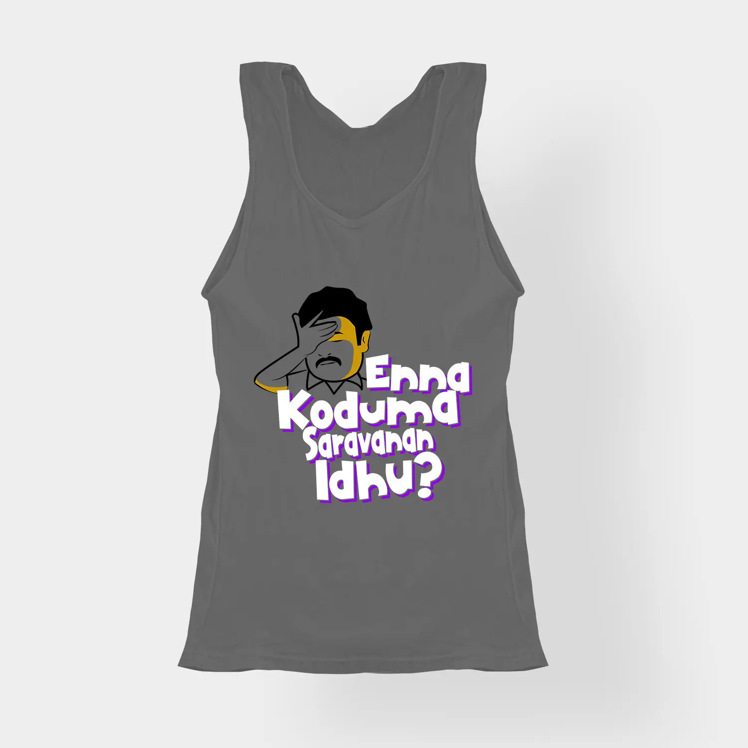 Enna Koduma Saravanan Idhu Women's Tank Top in Charcoal Melange Color