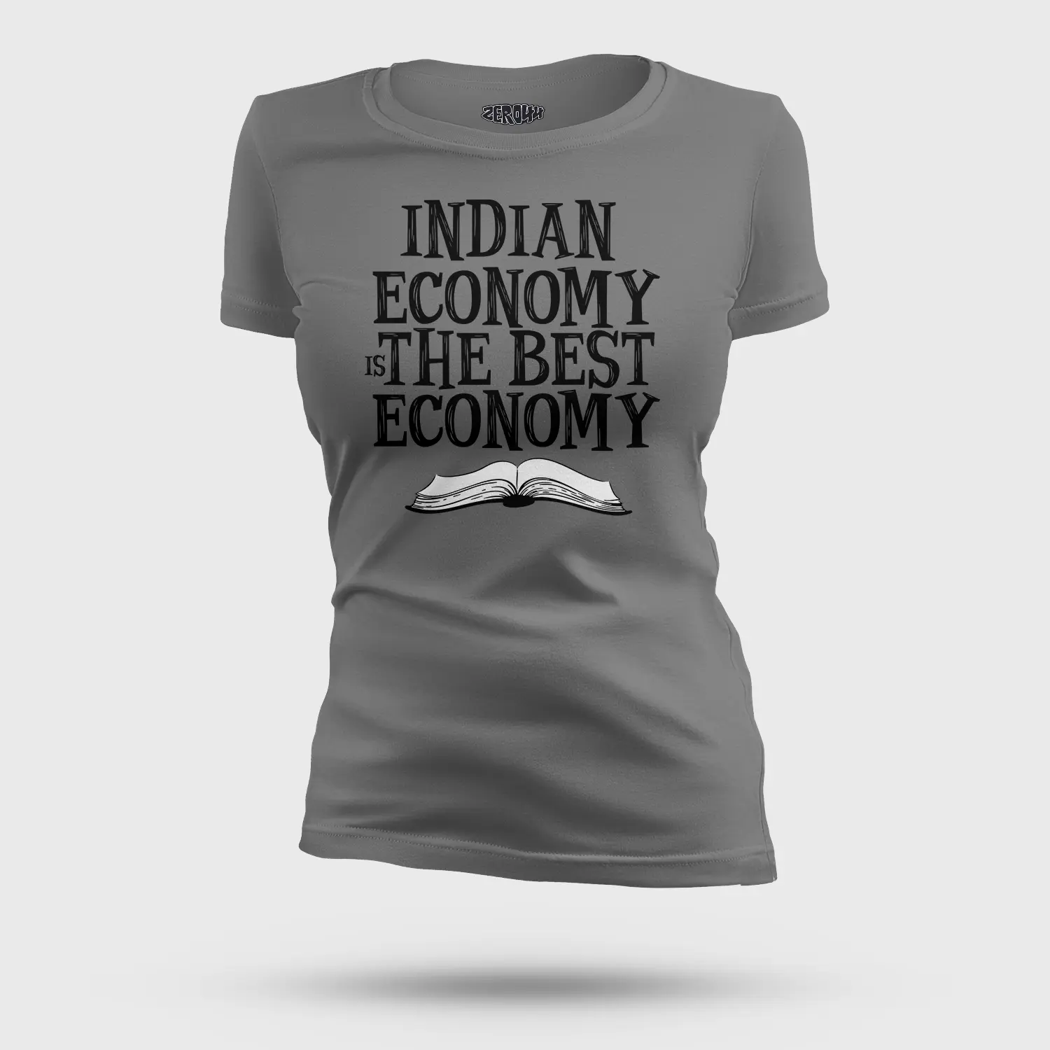 Indian Economy Is The Best Economy Women's T-Shirt in Charcoal Melange Color