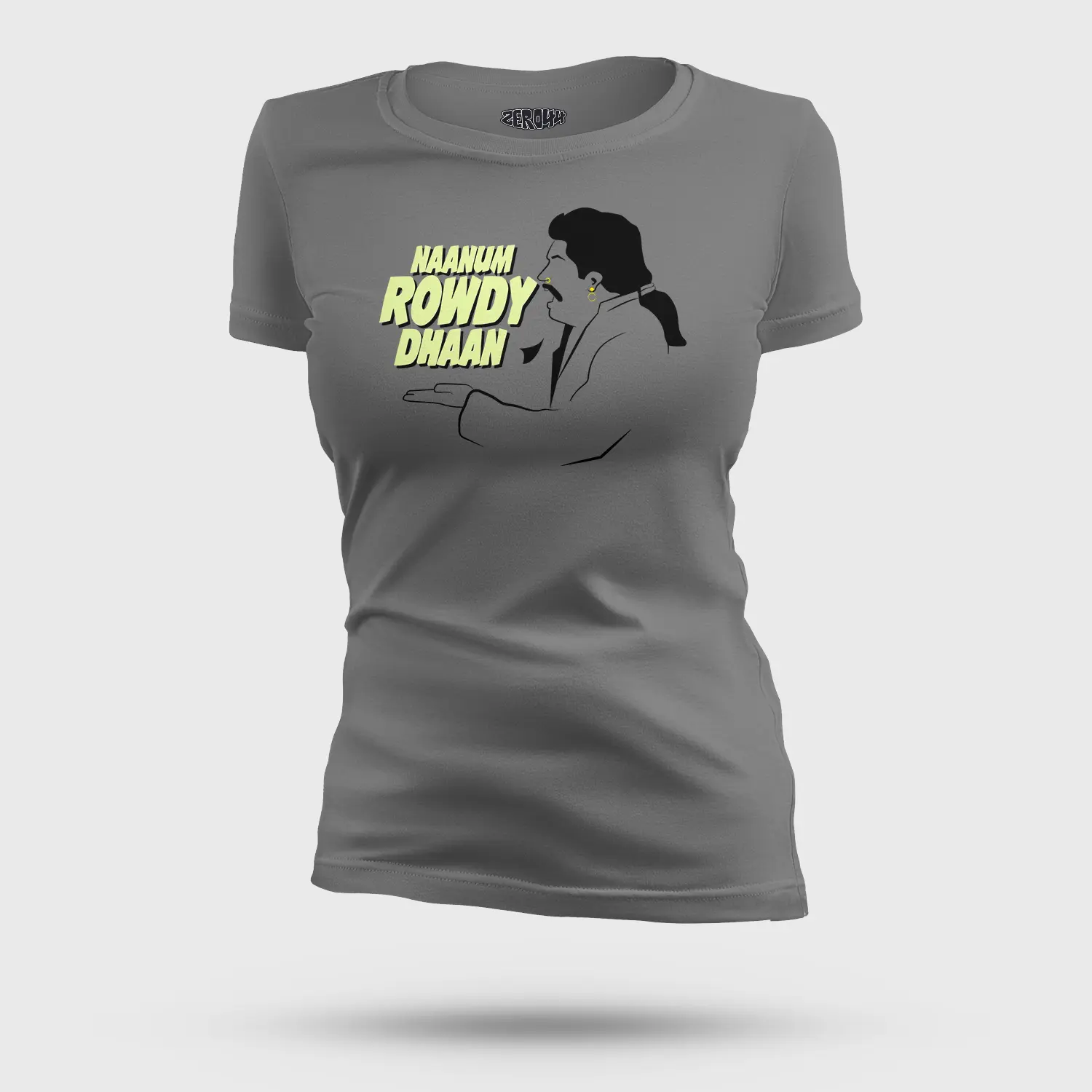 Naanum Rowdy Dhaan Women's T-Shirt in Charcoal Melange Color