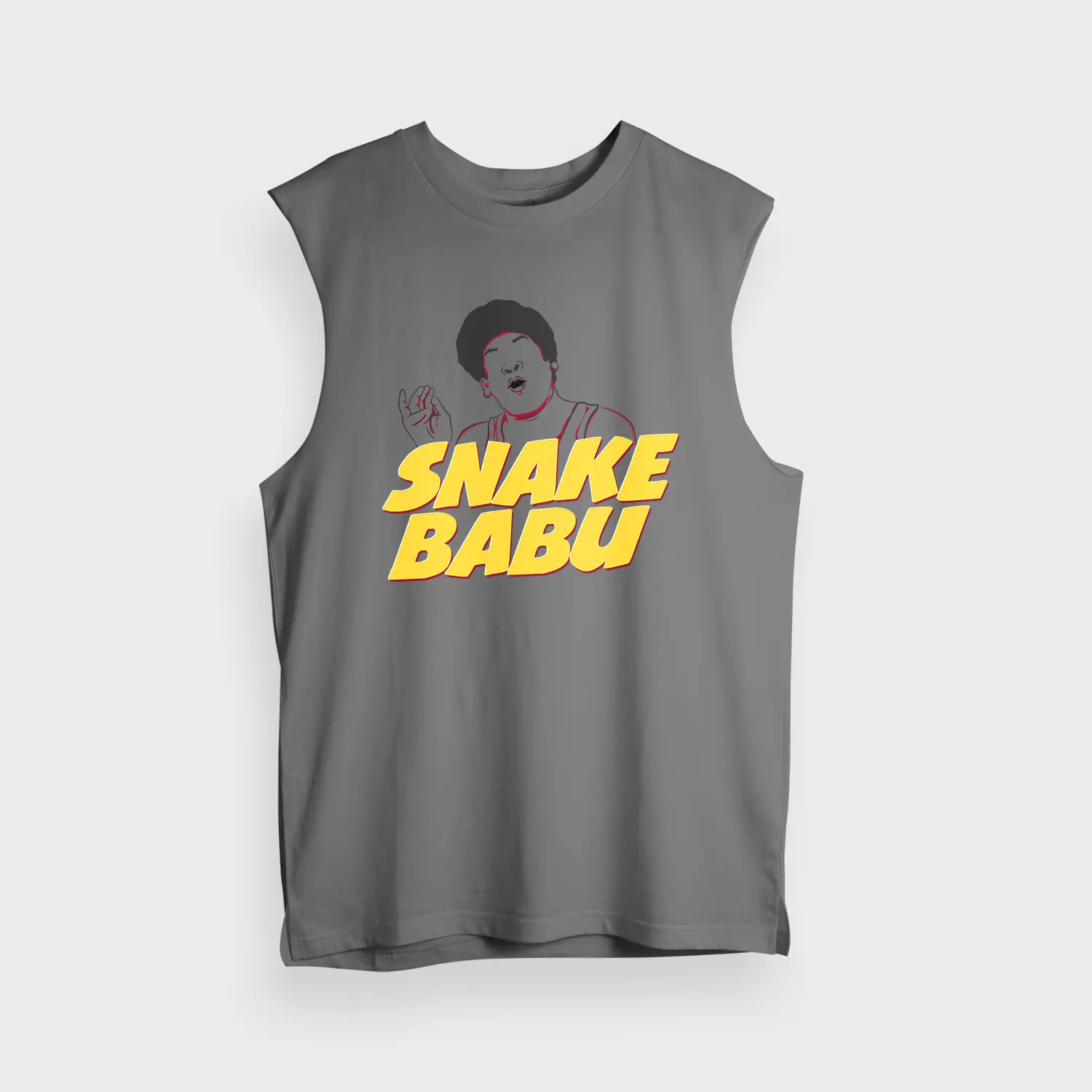 Snake Babu Men/Unisex Tank Top in Charcoal Melange Color