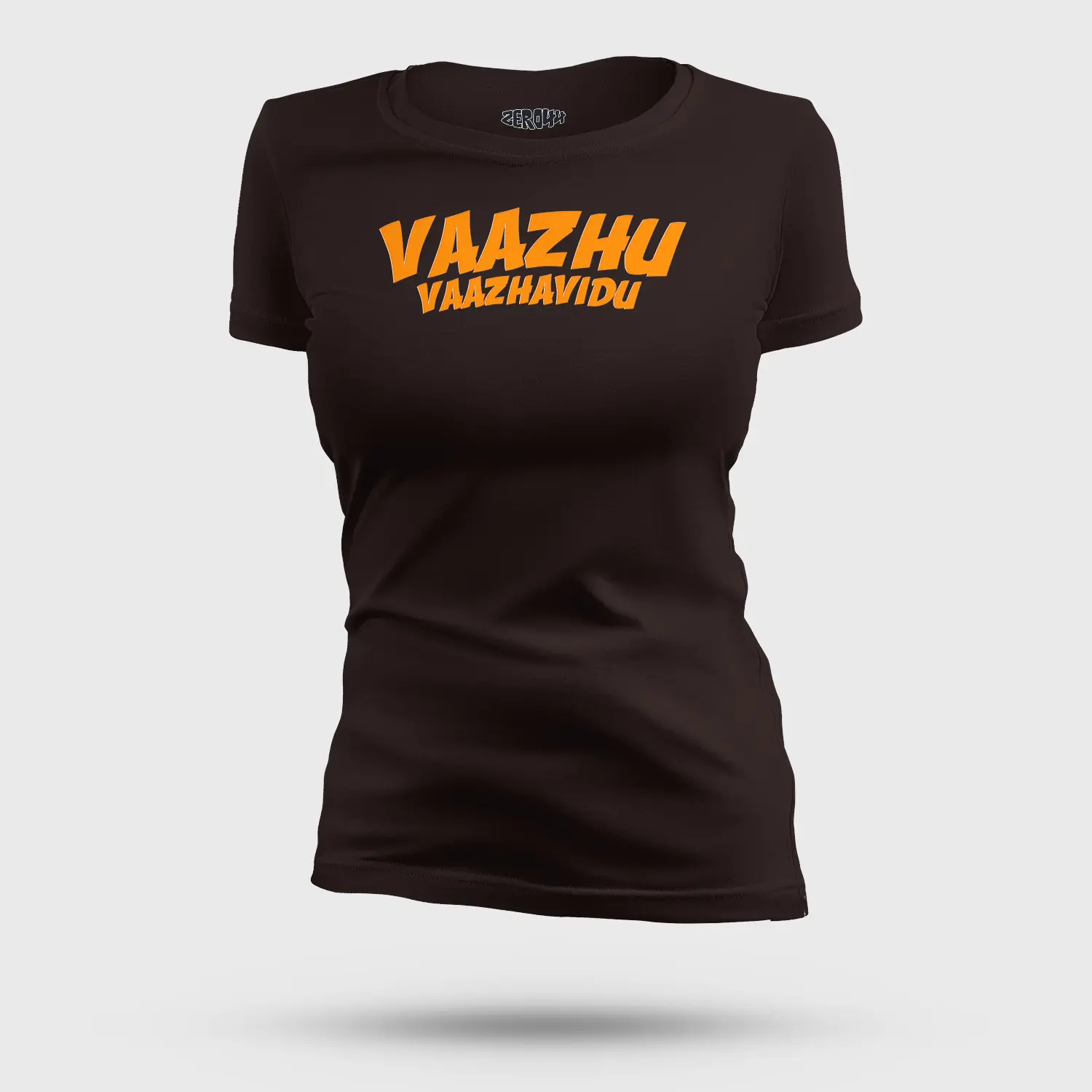 Vaazhu Vaazhavidu Women's T-Shirt in Coffee Brown Color