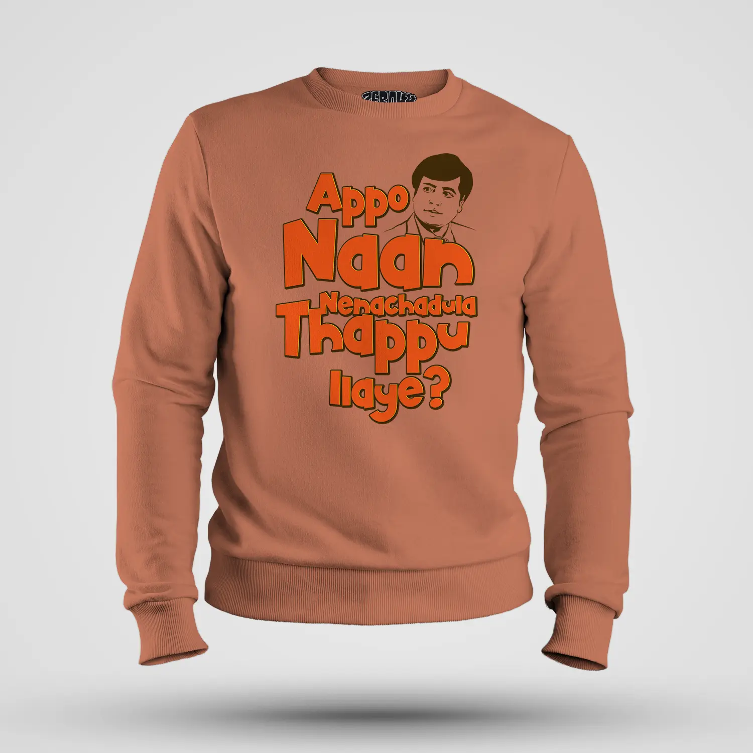 Appo Naan Nenachadula Thappu Ilaye Men/Unisex Sweatshirt in Coral Color
