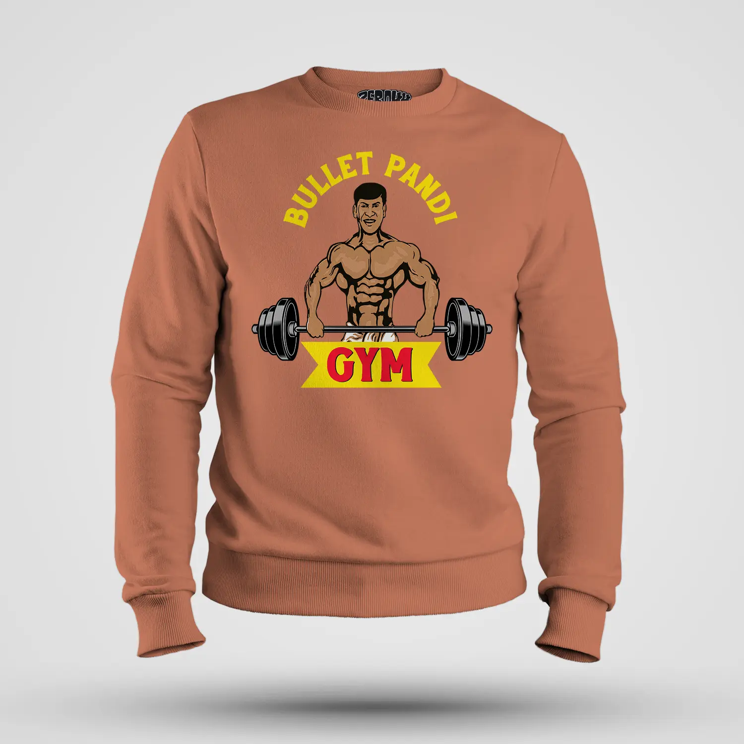 Bullet Pandi Gym Men/Unisex Sweatshirt in Coral Color