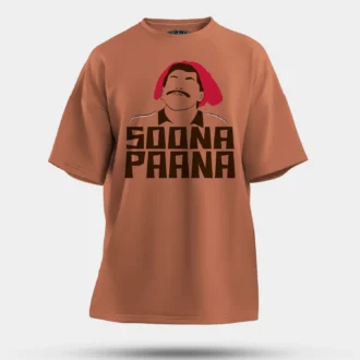 Soona Paana Men/Unisex Oversized T-Shirt in Coral Color