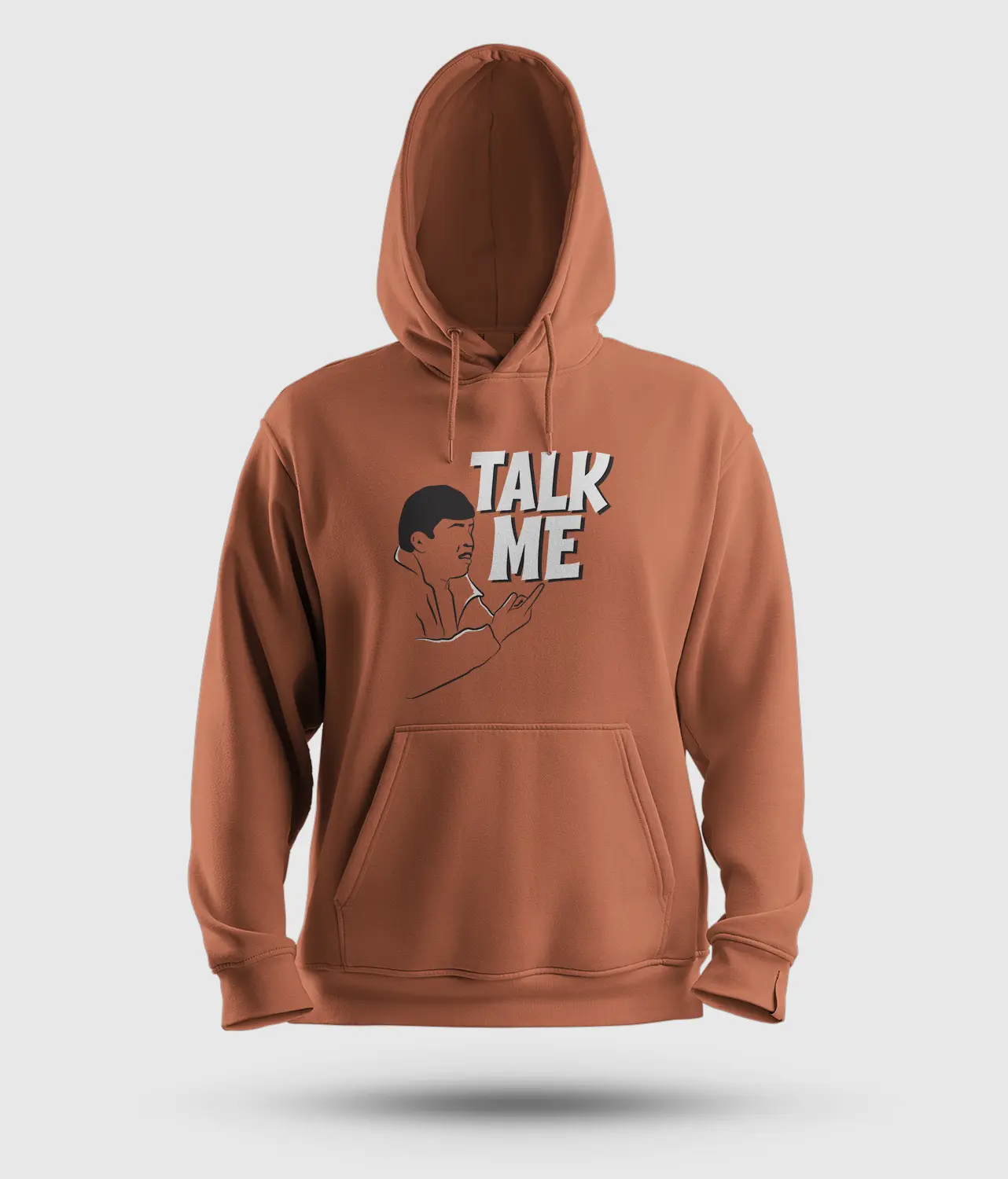 Talk Me Men/Unisex Hoodie in Coral Color