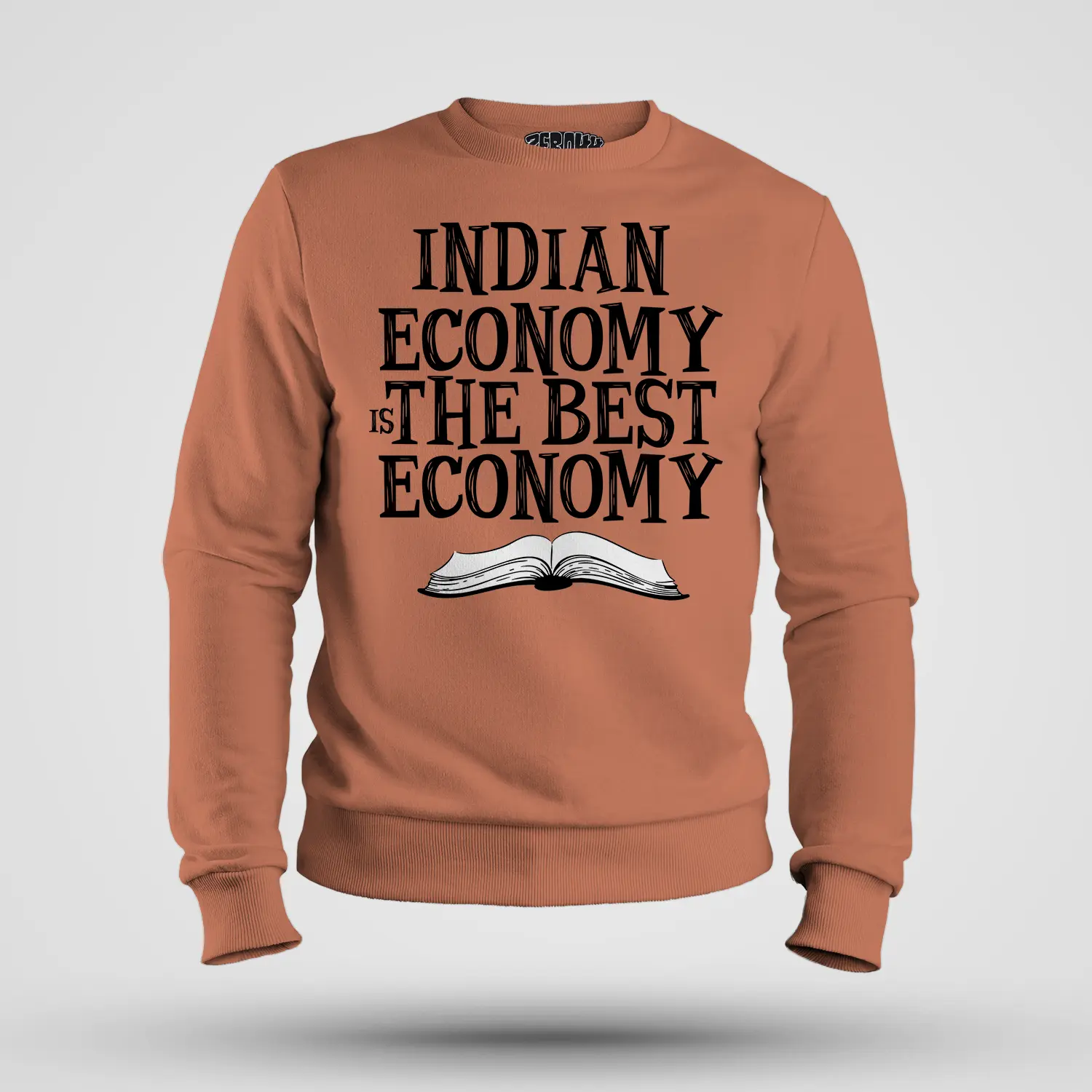 Indian Economy Is The Best Economy Men/Unisex Sweatshirt in Coral Color