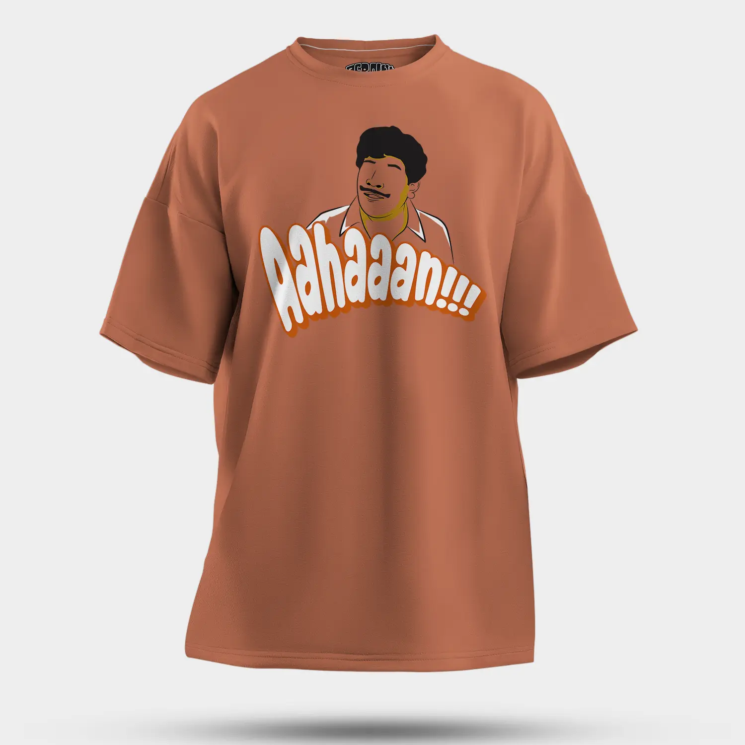 Aahaaan Men/Unisex Oversized T-Shirt in Coral Color