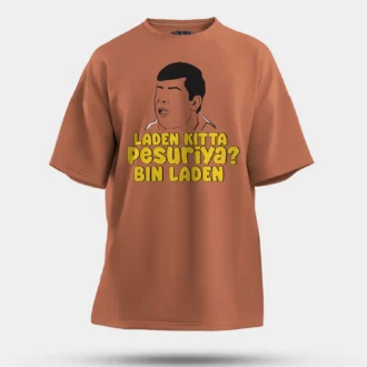 Laden Kitta Pesuriya, Bin Laden Men/Unisex Oversized T-Shirt in Coral Color