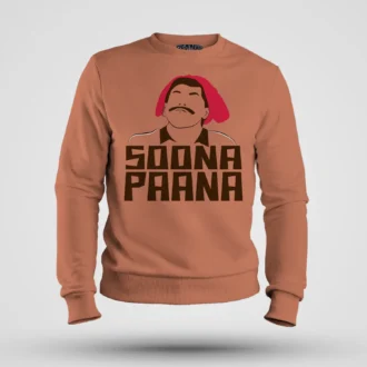 Soona Paana Men/Unisex Sweatshirt in Coral Color
