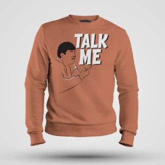 Talk Me Men/Unisex Sweatshirt in Coral Color