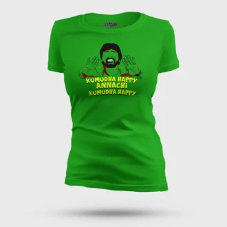 Kumudha Happy Annachi, Kumudha Happy Women's T-Shirt in Flag Green Color