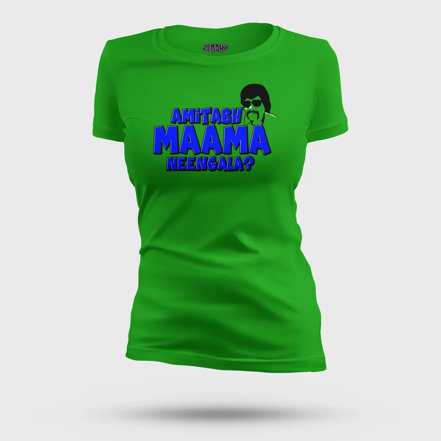 Amitabh Maama Neengala Women's T-Shirt in Flag Green Color