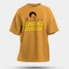 Snake Babu Men/Unisex Oversized T-Shirt in Golden Yellow Color