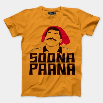 Soona Paana Men/Unisex T-Shirt in Golden Yellow Color