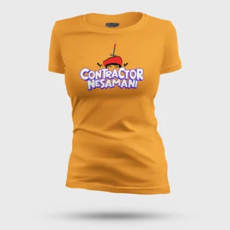 Contractor Nesamani Women's T-Shirt in Golden Yellow Color