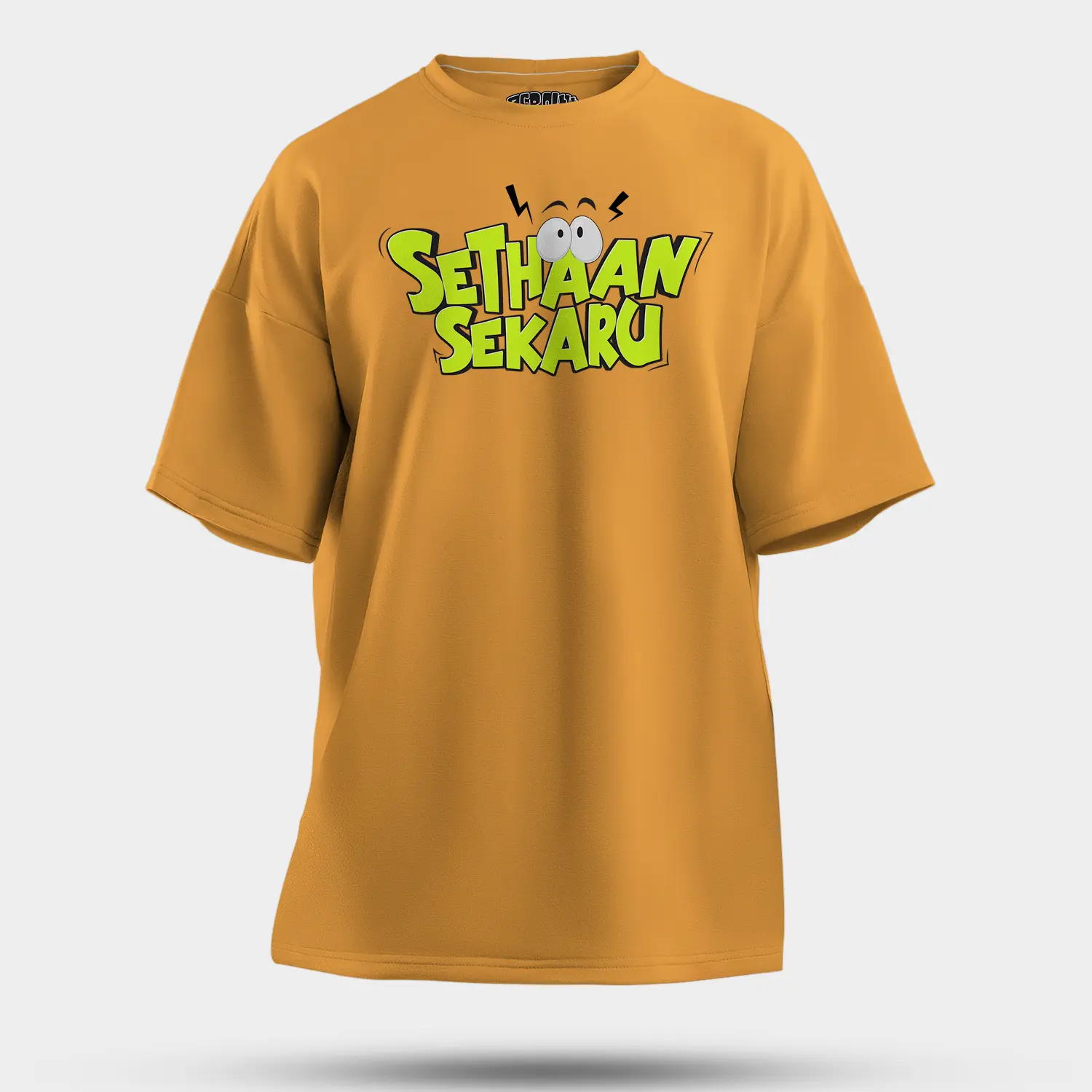 Sethaan Sekaru Men/Unisex Oversized T-Shirt in Golden Yellow Color