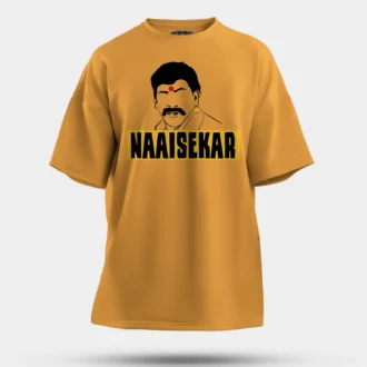 Naaisekar Men/Unisex Oversized T-Shirt in Golden Yellow Color