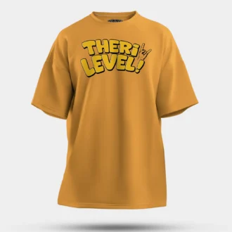 Theri Level Men/Unisex Oversized T-Shirt in Golden Yellow Color