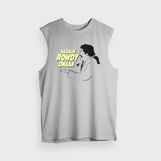 Naanum Rowdy Dhaan Men/Unisex Tank Top in Grey Melange Color