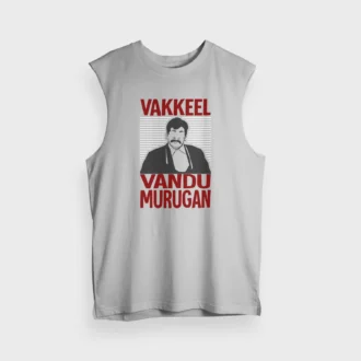 Vakeel Vandu Murugan Men/Unisex Tank Top in Grey Melange Color