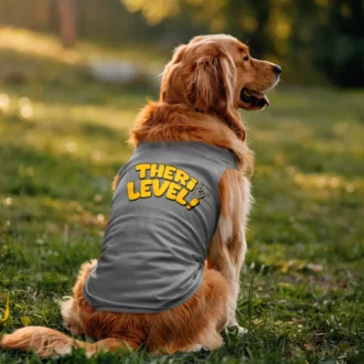 Theri Level Dog Tank in Grey Melange Color