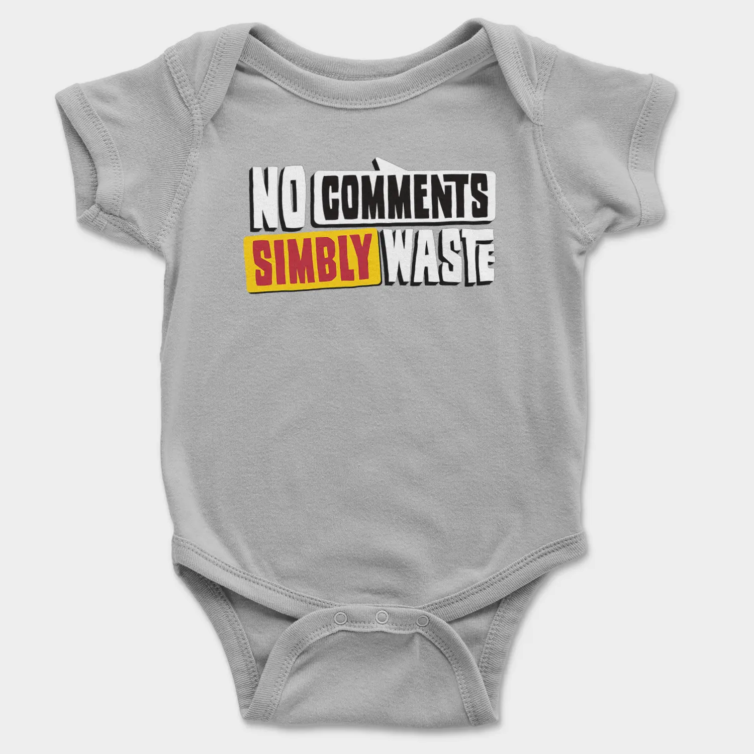 No Comments Simbly Waste Onesie/Romper in Grey Melange Color