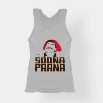Soona Paana Women's Tank Top in Grey Melange Color