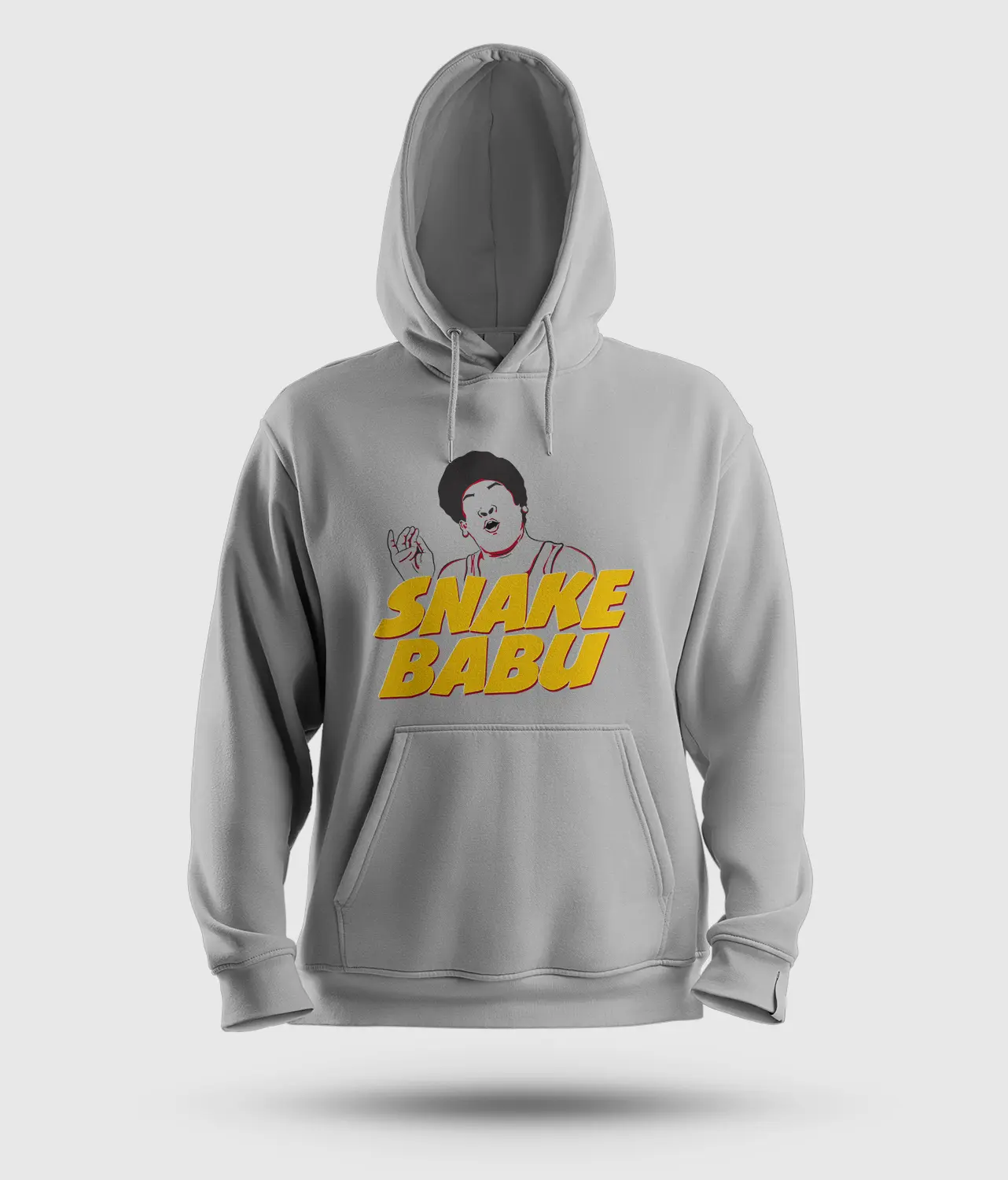 Snake Babu Men/Unisex Hoodie in Grey Melange Color