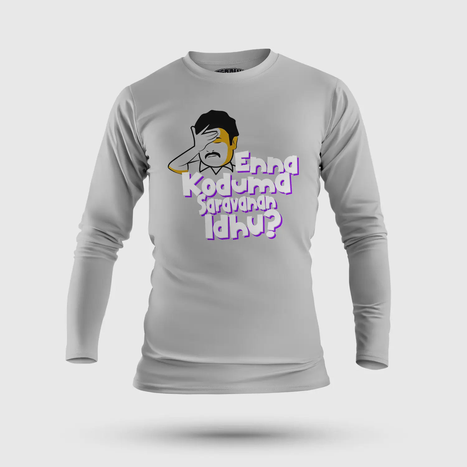 Enna Koduma Saravanan Idhu Men/Unisex Long Sleeve T-Shirt in Grey Melange Color