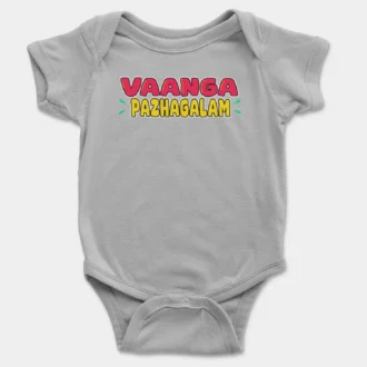 Vaanga Pazhagalam Onesie/Romper in Grey Melange Color
