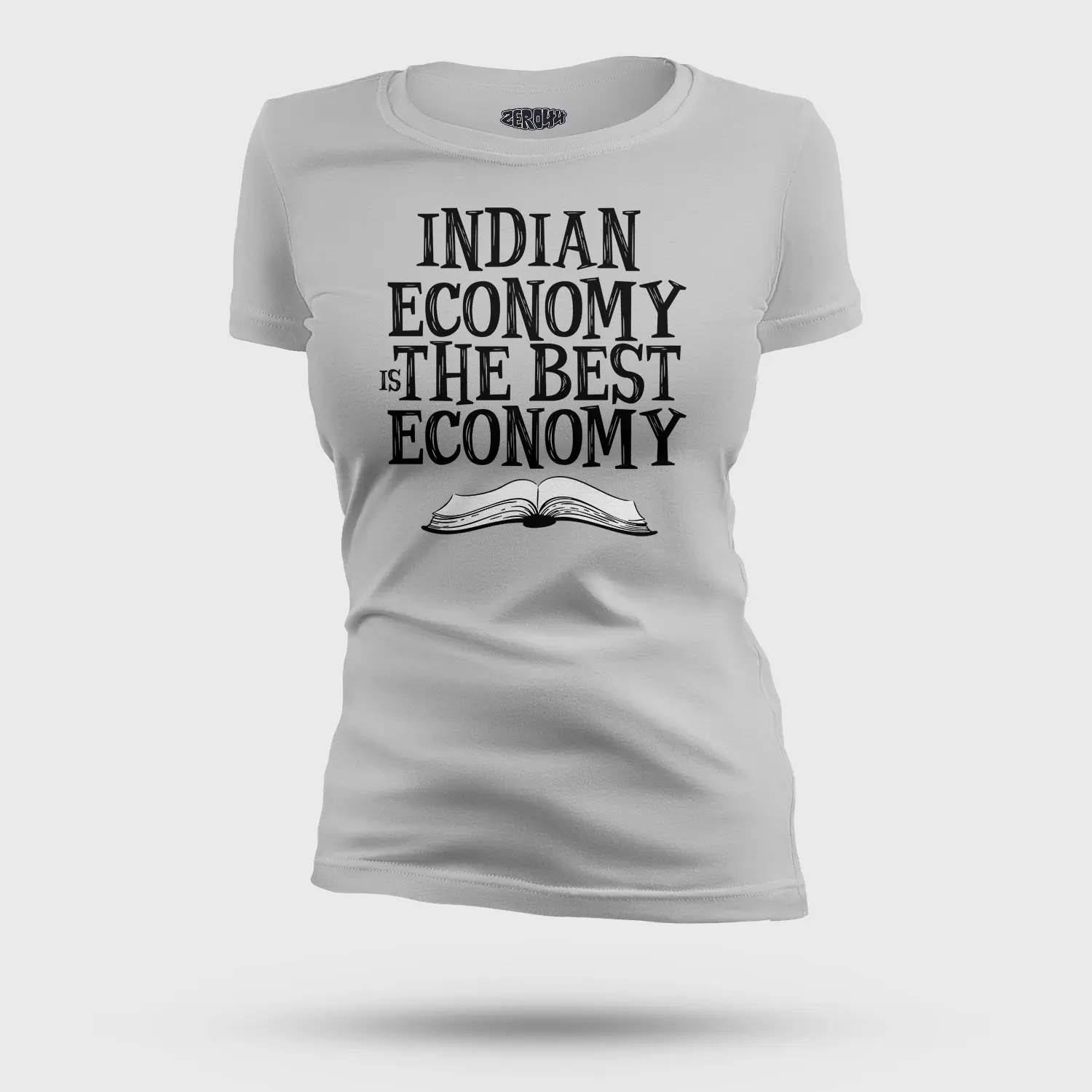 Indian Economy Is The Best Economy Women's T-Shirt in Grey Melange Color