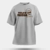 Telex Pandian Men/Unisex Oversized T-Shirt in Grey Melange Color