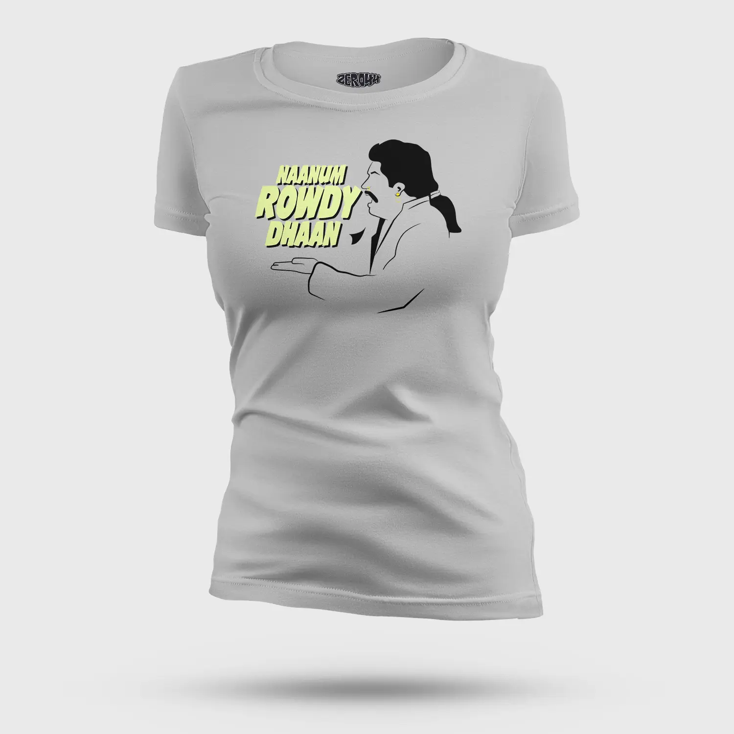 Naanum Rowdy Dhaan Women's T-Shirt in Grey Melange Color