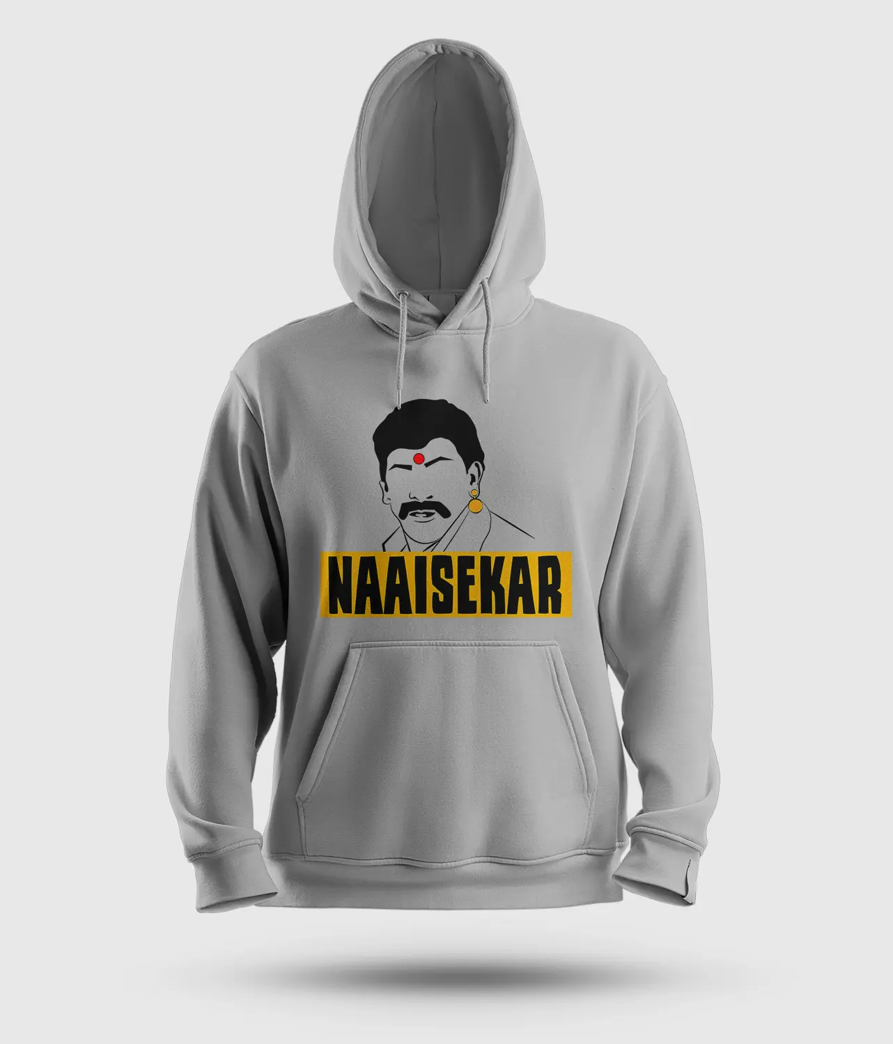 Naaisekar Men/Unisex Hoodie in Grey Melange Color