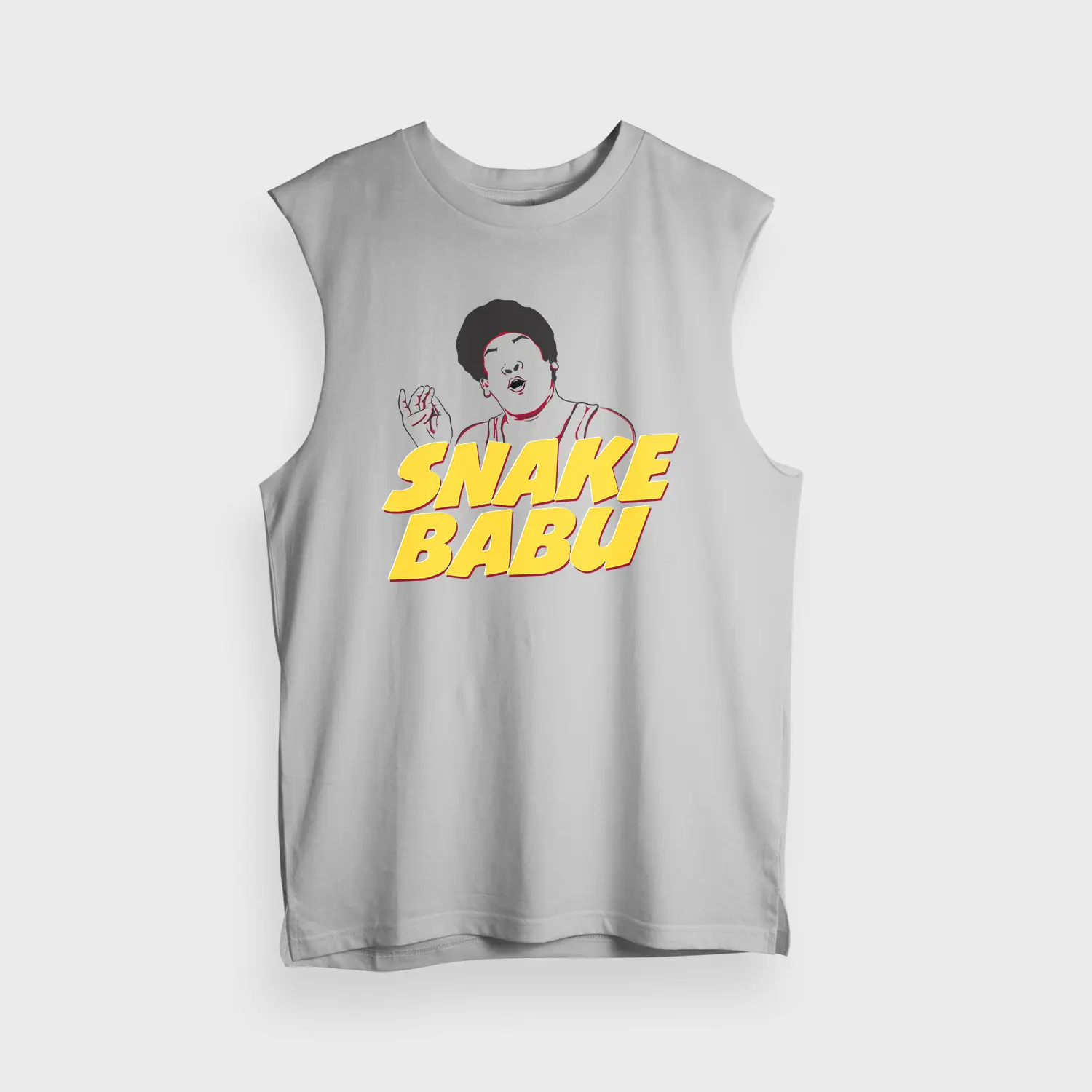 Snake Babu Men/Unisex Tank Top in Grey Melange Color