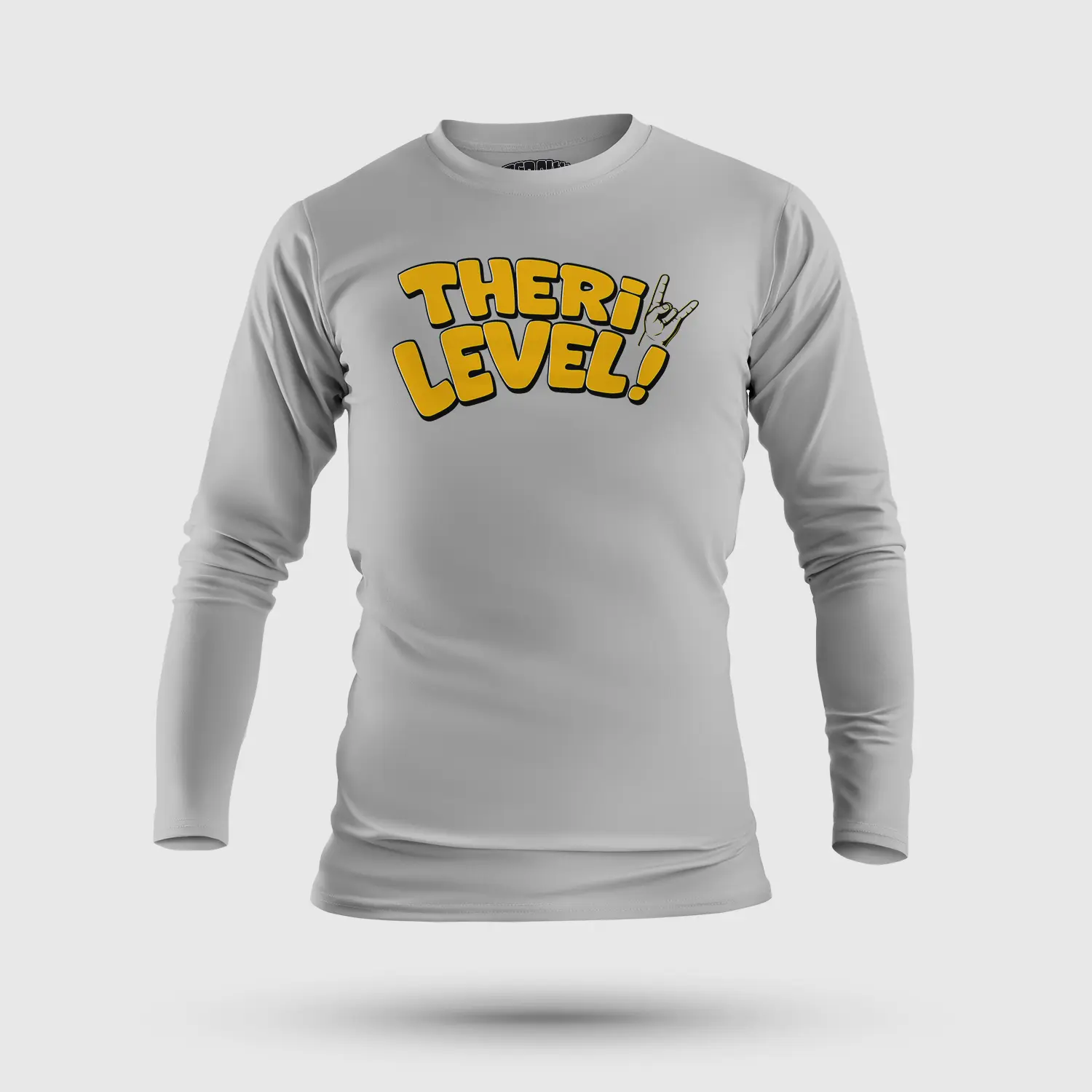 Theri Level Men/Unisex Long Sleeve T-Shirt in Grey Melange Color
