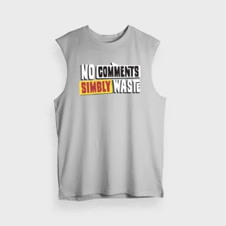 No Comments Simbly Waste Men/Unisex Tank Top in Grey Melange Color