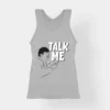 Talk Me Women's Tank Top in Grey Melange Color
