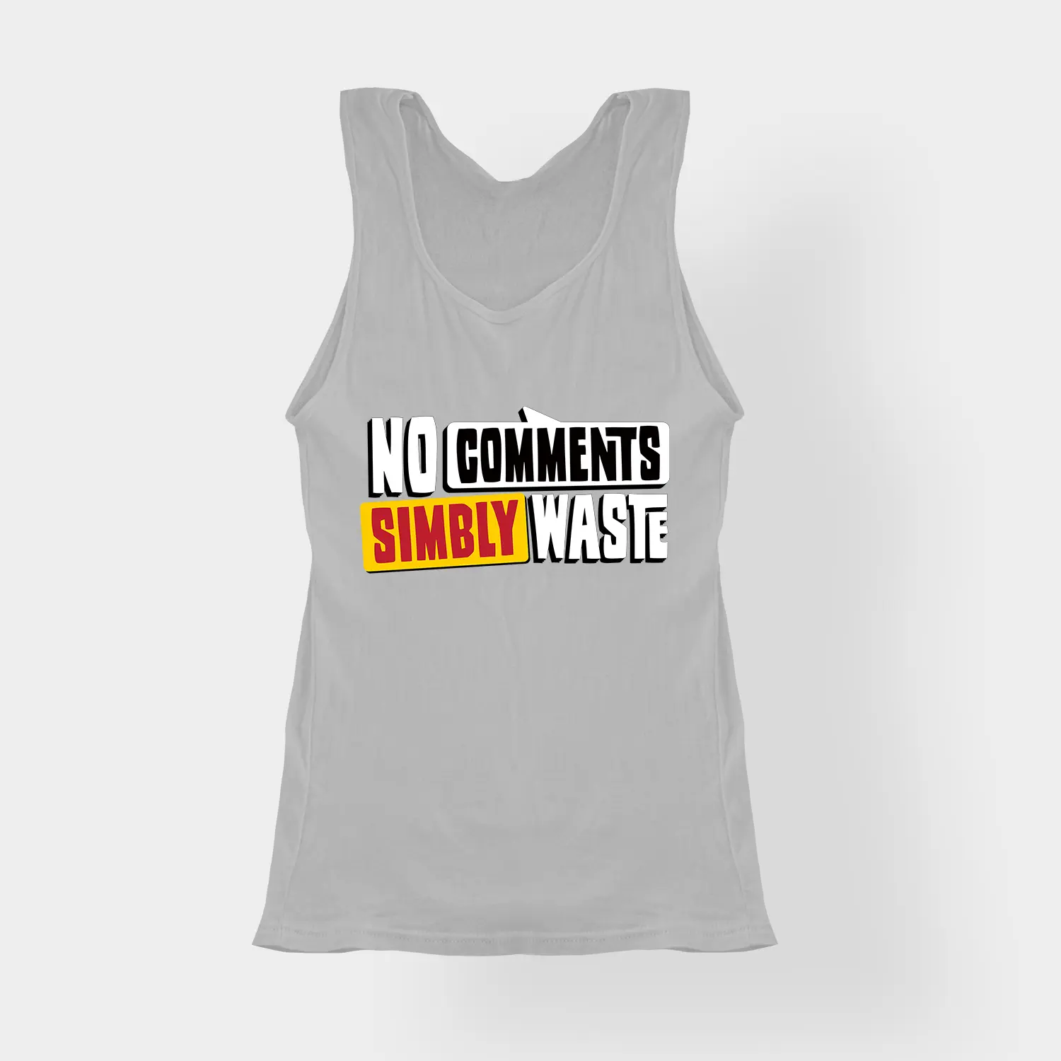 No Comments Simbly Waste Women's Tank Top in Grey Melange Color