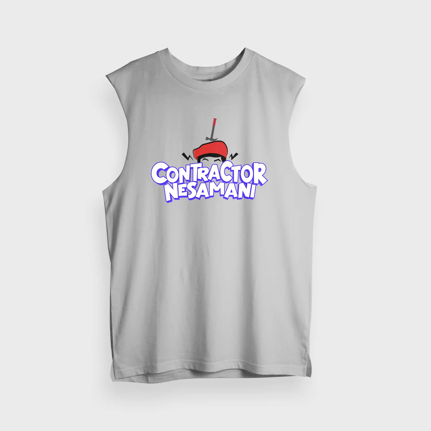 Contractor Nesamani Men/Unisex Tank Top in Grey Melange Color
